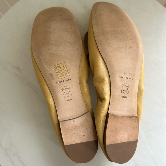 Tory Burch Flower Ballet Flat in Honey Yellow - Picture 9 of 14